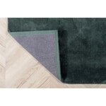Tapis en coton et polyester effet viscose vert undra