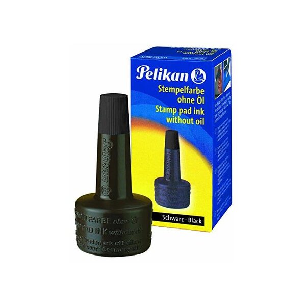 Encre à Tampon Encreur 4K sans Huile 28 ml Noir PELIKAN