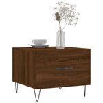 vidaXL Table basse Chêne marron 50x50x40 cm Bois d'ingénierie