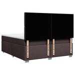 vidaXL Sommier à lattes de lit avec matelas Marron foncé 200x200 cm