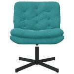 vidaXL Fauteuil relaxant pivotant Turquoise 63 x 75 x 76 cm Velours
