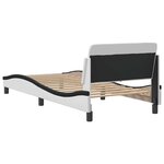 vidaXL Cadre de lit Dover blanc et noir 80x200 cm similicuir