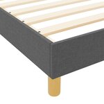 vidaXL Cadre de lit avec tête de lit Gris foncé 80 x 200 cm tissu