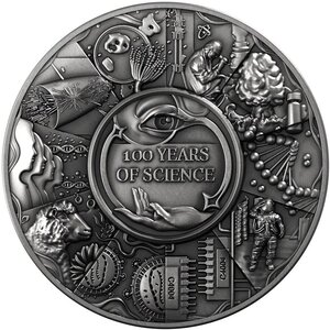 Monnaie 100 YEARS OF SCIENCE 2 Oz Argent 5$ Niue 2026 (PRÉCOMMANDE)