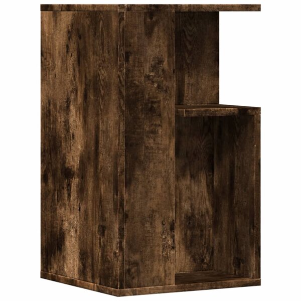 vidaXL Table d'appoint chêne fumé 35x35x60 cm bois d'ingénierie