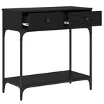 vidaXL Table console Chêne noir 75x34.5x75 cm Bois d'ingénierie