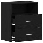 vidaXL Tables de nuit 2 Pièces Chêne Noir 50x32x60cm en bois d'ingénierie