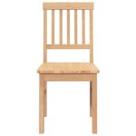 vidaXL Chaises à manger 2 Pièces bois massif caoutchouc