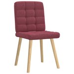 vidaXL Chaises à manger lot de 2 rouge bordeaux tissu