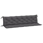 vidaXL Coussins de banc de jardin lot de 2 anthracite tissu Oxford