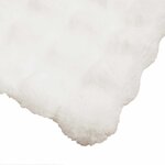 vidaXL Couverture en Fourrure de Lapin Synthétique Olite 4 Pièces Blanc