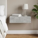 vidaXL Table d'appoint murale 87 5 x 34 5 x 17 cm Bois d'ingénierie
