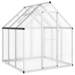 vidaXL Serre avec cadre de base argent 169x169x195 cm aluminium