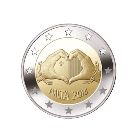 Pièce de monnaie 2 euro commémorative Malte 2016 – Amour