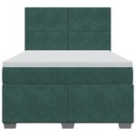 vidaXL Sommier à lattes de lit et matelas Vert foncé 140x200cm Velours
