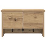vidaXL Porte-manteau mural chêne artisanal 50 x 20 x 30 cm