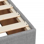 vidaXL Cadre de lit sans matelas gris clair 160x200 cm tissu