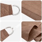 vidaXL Voile d'ombre 2 5 x 6 m HDPE Rectangulaire Taupe