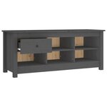 vidaXL Armoire à chaussures Gris 110x38x45 5 cm Bois de pin massif