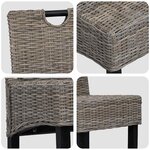 vidaXL Chaises à manger lot de 6 rotin Kubu bois de manguier