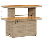 Set de Canapé de Jardin vidaXL 11 pièces avec coussins Beige Poly Rattan Acacia