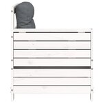vidaXL Canapé de jardin accoudoir et coussin blanc bois massif de pin
