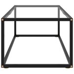 vidaXL Table basse Noir avec verre trempé 100x50x35 cm