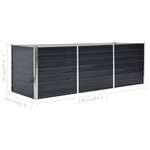 vidaXL Lit surélevé de jardin Anthracite 240x80x77 cm Acier galvanisé