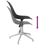 vidaXL Chaise pivotante de salle à manger Noir PP