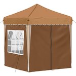 vidaXL Tente de fête pop-up 195 x 195 x 245 cm Beige Tissu Oxford