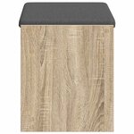 vidaXL Banc d'entrée avec coussin Chêne Sonoma 63 x 38 x 45 cm