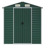 vidaXL Abri de jardin vert 191x385x198 cm acier galvanisé