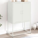vidaXL Buffet haut blanc 68 5x38 5x107 cm acier