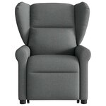 vidaXL Fauteuil inclinable électrique gris foncé tissu