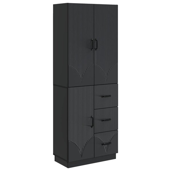 vidaXL Ensemble de Meubles 2 Pièces Noir Bois d'ingénierie