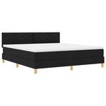 vidaXL Lit à ressort avec matelas & LED noir 180x200 cm tissu