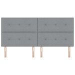 Tête de lit vidaXL Bouton capitonné Gris clair 200 cm Tissu