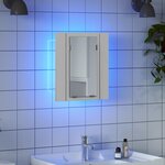 vidaXL Armoire salle de bain à miroir LED Blanc 40x12x45 cm Acrylique