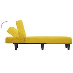 vidaXL Chaise longue jaune velours