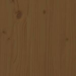 vidaXL Tête de lit murale Marron miel 108x3x60 cm Bois massif de pin
