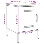 vidaXL Tables de chevet 2 Pièces blanc 36x39x50 5 cm acier