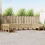 vidaXL Ensemble de canapés d'extérieur 10 Pièces Blanc et Beige
