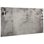 Tableau magnétique panneau écriture école maison bureau mural verre 100 x 60 cm gris 02_0045496