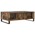 vidaXL Table basse chêne fumé 104x60x35 cm bois d'ingénierie