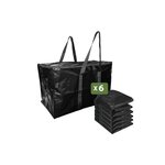 Pack and Move - Lot 6 grands sacs déménagement  rangement et transport ultra résistant - Réutilisable - Poignées solides