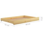 vidaXL Lit de jour sans matelas avec tiroirs 90x200 cm bois pin massif
