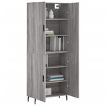 vidaXL Buffet haut Sonoma gris 69 5x34x180 cm Bois d'ingénierie