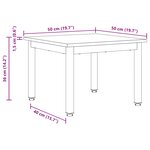 vidaXL Table basse Bois ancien 50 x 50 x 36 cm Bois d'ingénierie