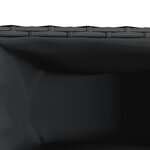 vidaXL Jardinière avec 3 pots noir 105x30x32 cm résine tressée