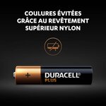 Duracell - nouveau piles alcalines aaa plus  1.5 v lr03 mn2400  paquet de 20